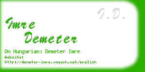 imre demeter business card